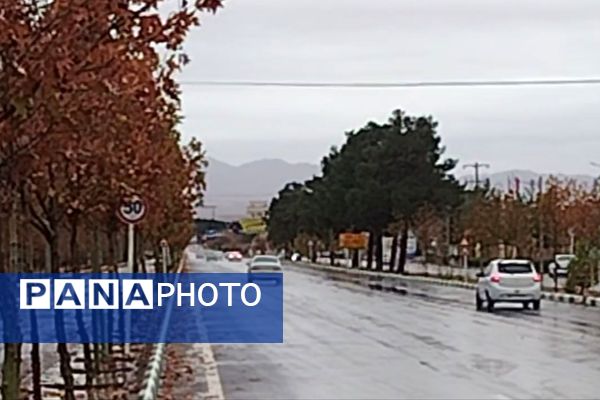 جلوه هایی از باران پاییزی در کاشمر