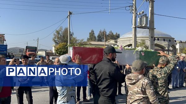 مراسم تشییع پیکر مطهر شهید گمنام در شهرستان بندرترکمن