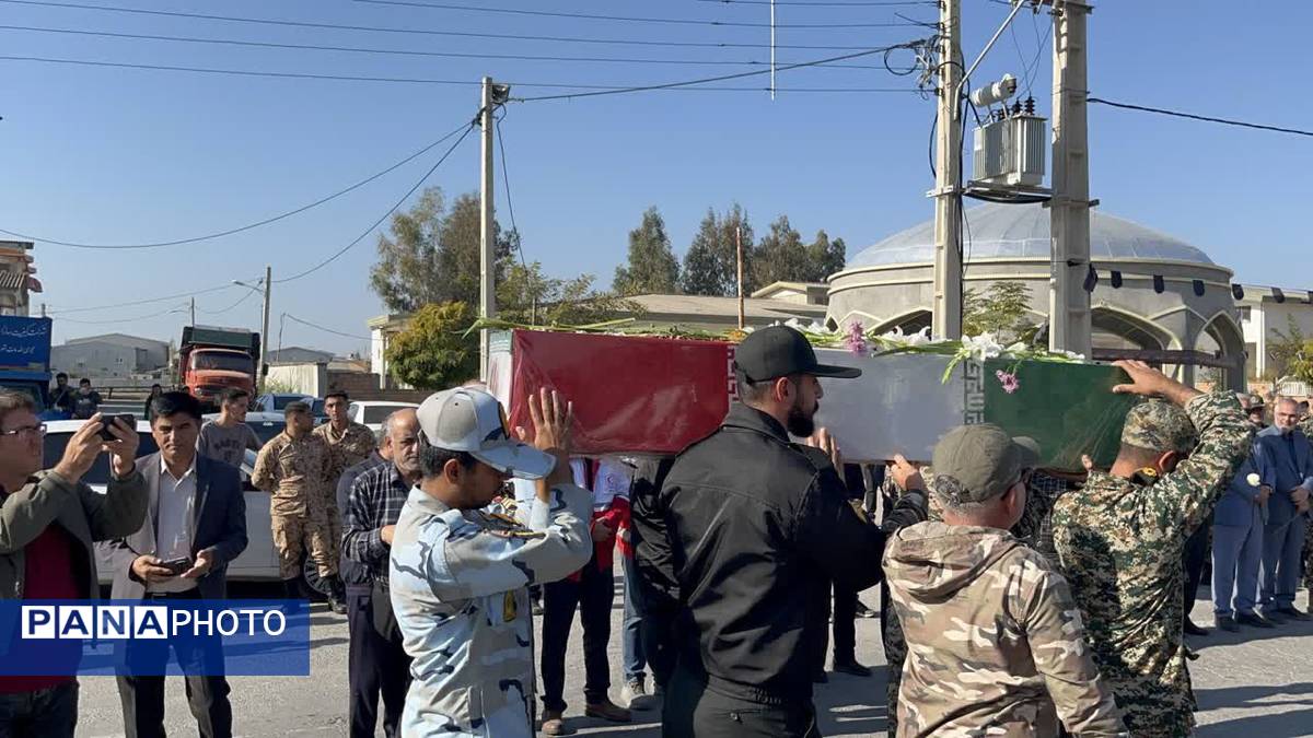 مراسم تشییع پیکر مطهر شهید گمنام در شهرستان بندرترکمن