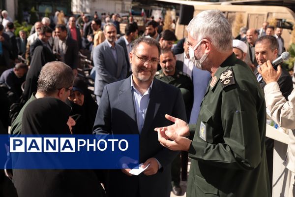 صبحگاه مشترک بسیج فرهنگیان اداره‌‌کل آموزش و پرورش شهر تهران 