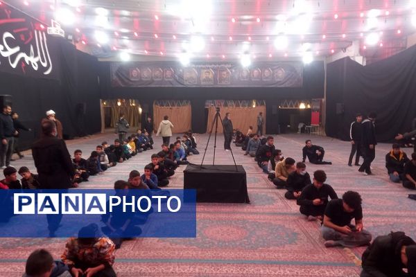 مراسم عزاداری هیئت‌های دانش‌آموزی مدارس پیشوا به مناسبت شهادت امامزاده جعفر(ع) در حرم مطهر آن حضرت