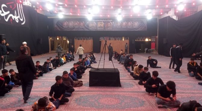 عزاداری هیئت‌های دانش‌آموزی مدارس پیشوا در حرم مطهر امامزاده جعفر(ع)