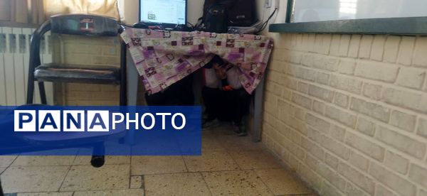 مانور زلزله در مدرسه فضیلت کاشمر