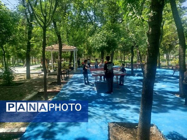 اردوی دانش‌آموزان مدرسه پسرانه مبین در پارک جنگلی شیروان