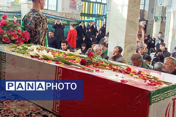 وداع مردم شهر بهمن با شهید گمنام