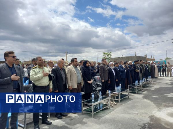 افتتاحیه مدرسه شش کلاسه زنده یاد محمد یاسر نیکنام در رضویه 