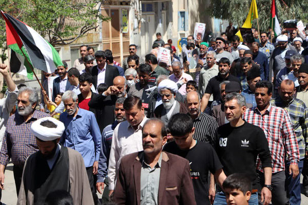 راهپیمایی روز قدس در شهر قنوات قم
