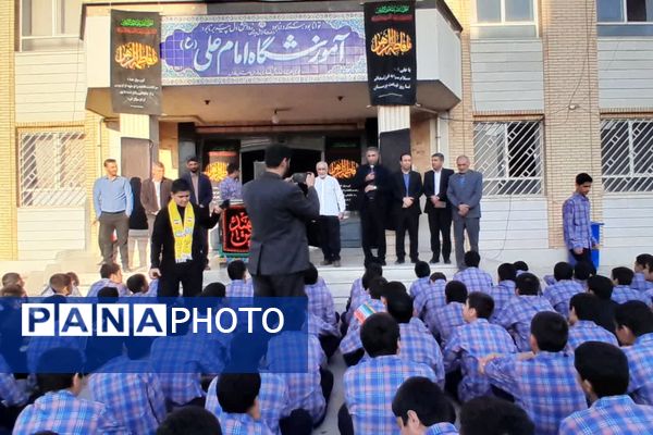 استقبال از شهید گمنام در دبیرستان معارف صدرا ولایت 