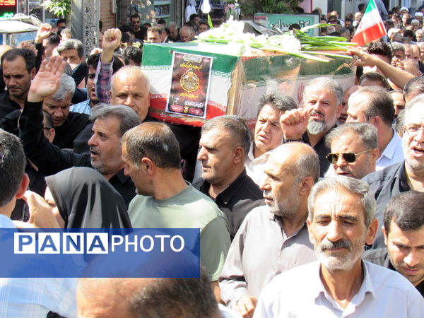 خروش بی‌نظیر سنندج در بدرقه شهید آسمانی رضا بسطامی