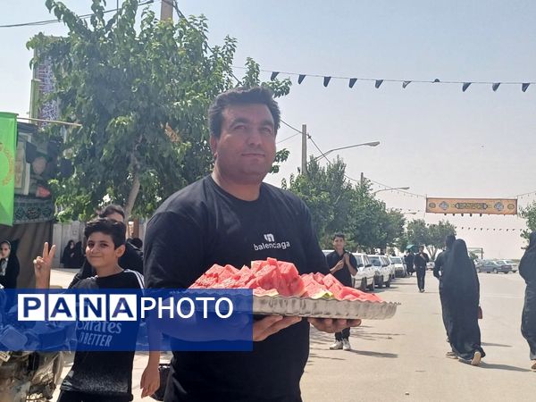 قافله عزاداری تاسوعای حسینی در شهر حبیب آباد