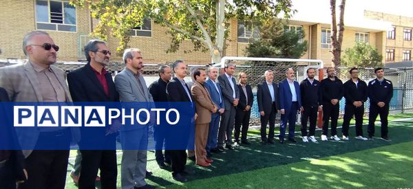 آئین افتتاح چمن مصنوعی سمپاد آموزشگاه شهید بهشتی نیشابور