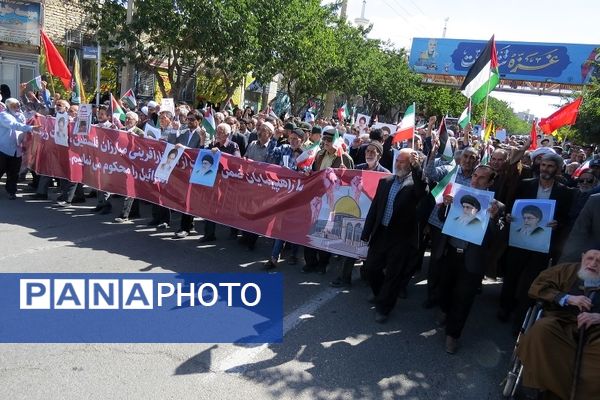 راهپیمایی سراسری محکومیت جنایات رژیم صهیونیستی شهرستان بجنورد