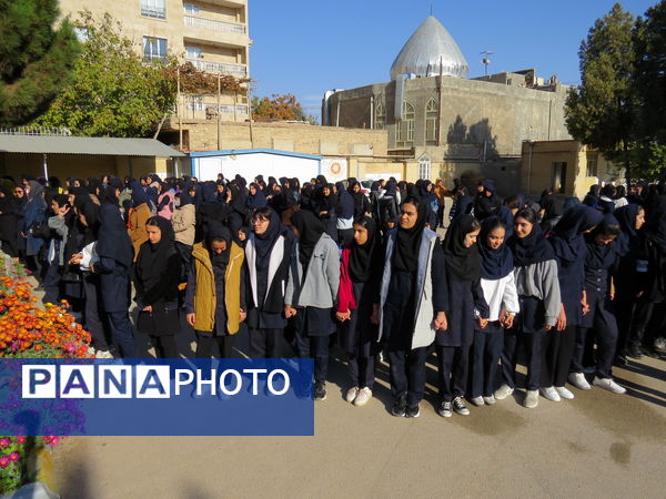 رزمایش دانش‌آموزی پدافند غیرعامل در شهرستان بجنورد 