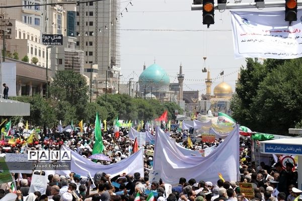 حضور مسئولین آموزش و پرورش خراسان رضوی در راهپیمایی روز قدس