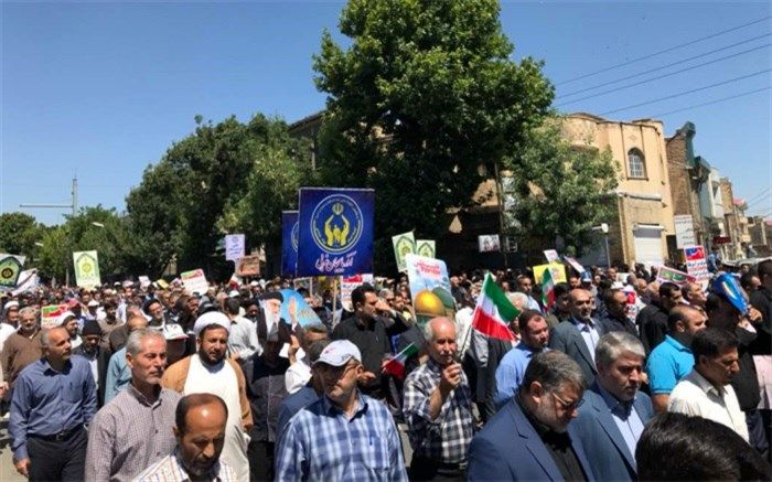 راهپیمایی مردم آذربایجان‌غربی به مناسبت روز قدس برگزار شد