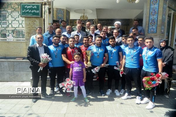 مراسم استقبال از ورزشکاران تیم فوتسال شهرستان فیروزکوه