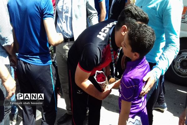 مراسم استقبال از ورزشکاران تیم فوتسال شهرستان فیروزکوه