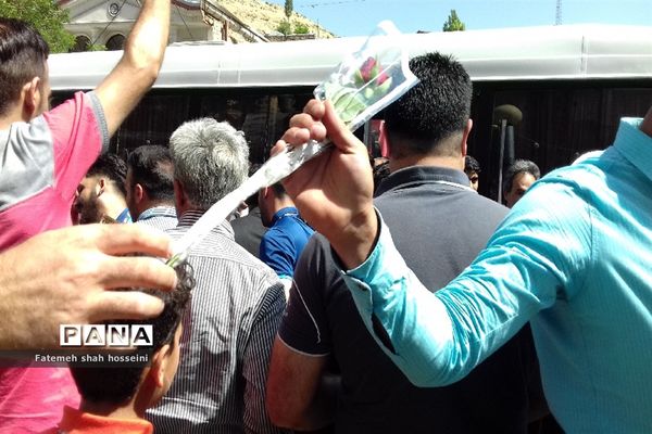 مراسم استقبال از ورزشکاران تیم فوتسال شهرستان فیروزکوه