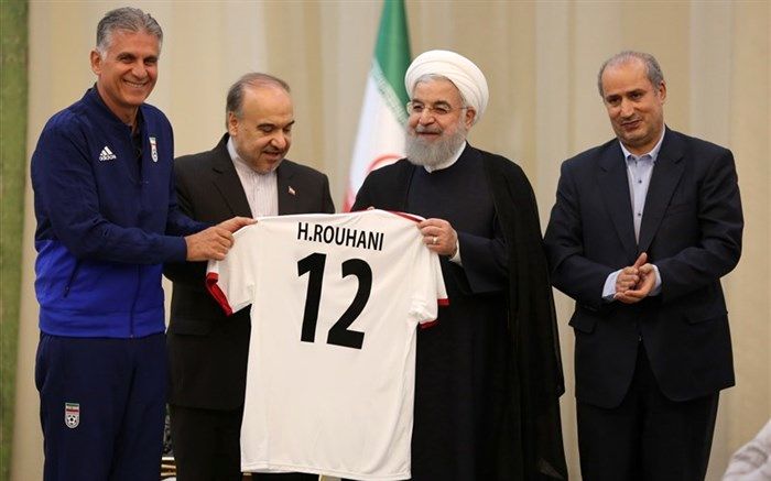 قدردانی روحانی از تیم ملی فوتبال کشور