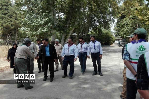 بازدید معاون پرورشی و فرهنگی از اردوی آمادگی اعضای پیشتاز درکرمانشاه