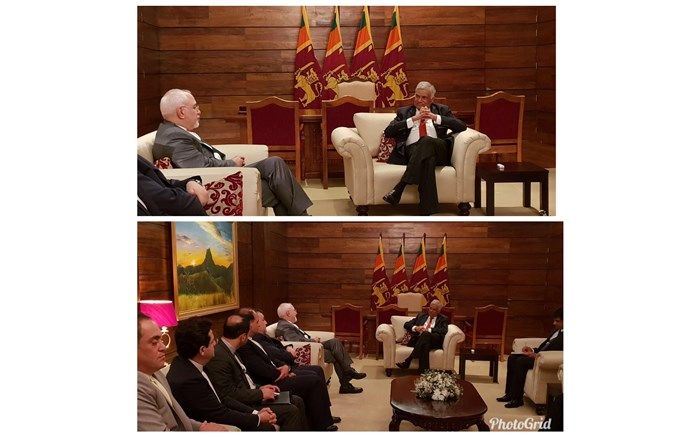 ظریف با نخست وزیر و وزیر امور خارجه سریلانکا دیدار کرد