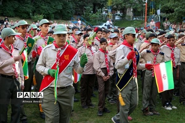 آیین صبحگاه در دومین روز اردوی ملی پیشتازان