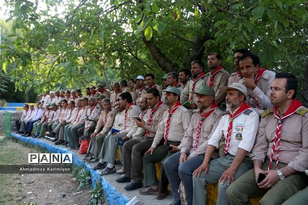صبحگاه سومین روز از اردوی ملی پیشتازان پسر در اردوگاه باهنر تهران