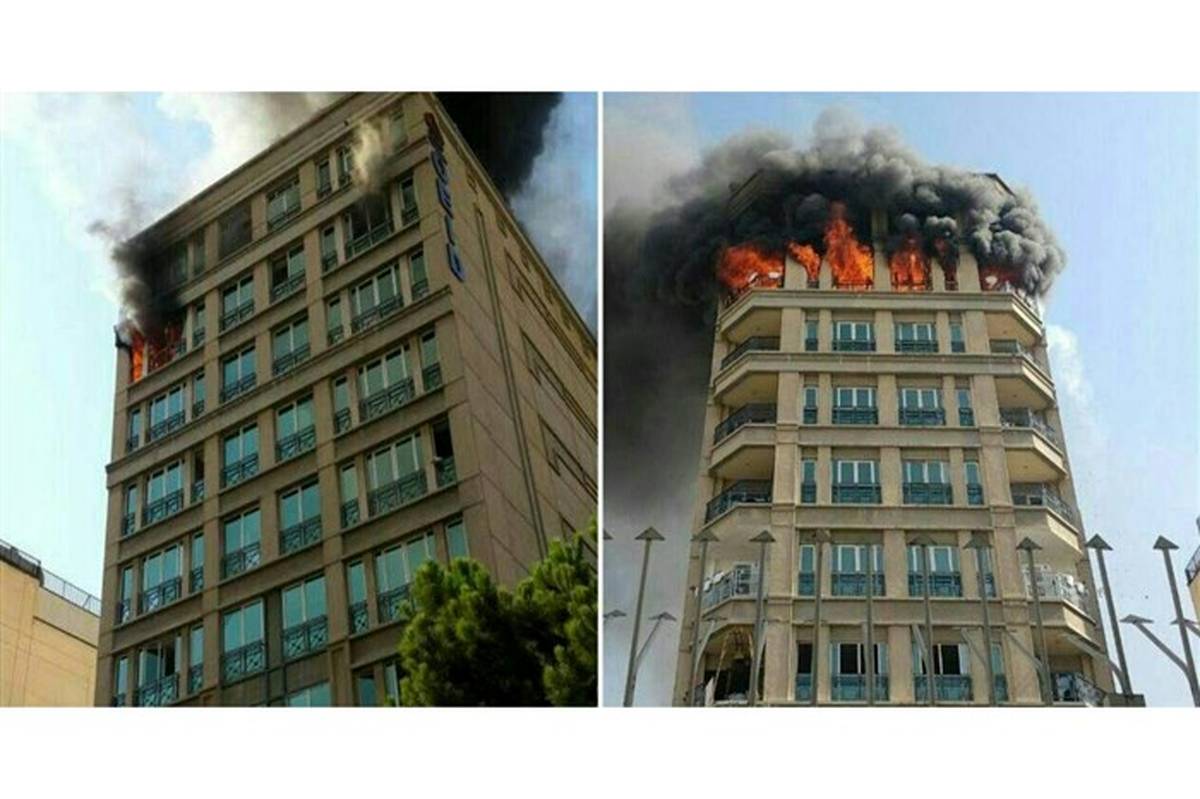 جزییات آتش‌سوزی ساختمان 10 طبقه در خیابان آفریقا
