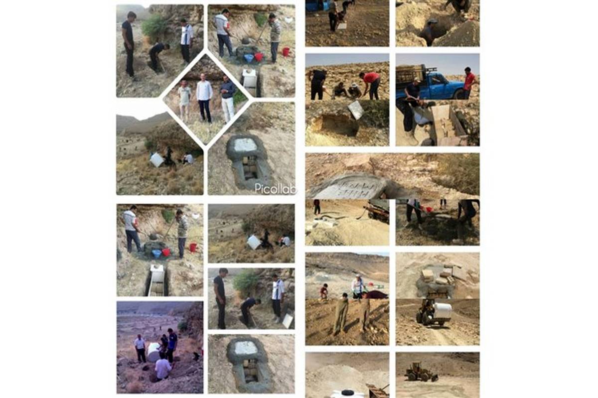 گرمای تابستان و حفاظت از حیوانات با ساخت 4 آبشخور در لارستان