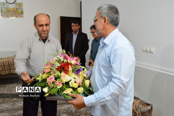 دیدار و تجلیل از آزاده فرهنگی سید جواد حسینی مقدم روستای سربست منطقه سعدآباد