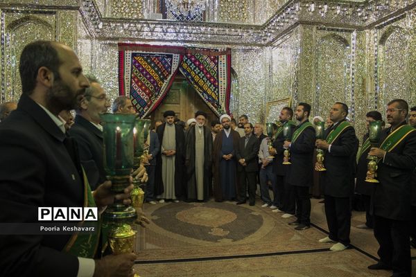 مراسم غبار روبی حرم مطهر حضرت سیدعلاالدین حسین(ع)