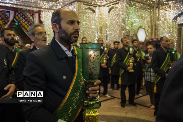 مراسم غبار روبی حرم مطهر حضرت سیدعلاالدین حسین(ع)