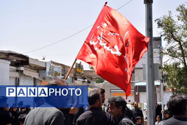 طنین صدای یا حسین(ع) با عَلَم کشی درعاشورای ۱۴۴۷