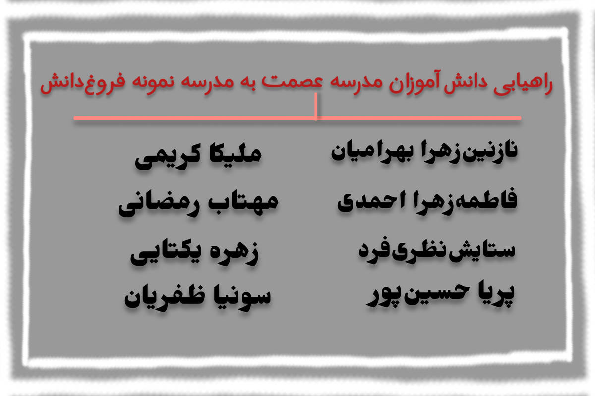 درخشش دانشآموزان مدرسه عصمت در آزمون ورودی مدارس نمونه