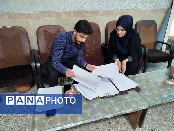 بازدید معاون آموزشی و کارشناس آموزش متوسطه اداره آموزش و پرورش خاتم 