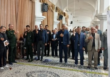 مراسم ترحیم شهید آیت الله رئیسی و همراهانشان در خلیل آباد