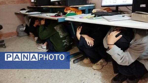 اجرای مانور زلزله در هنرستان شهید شهیدی خلیل آباد 
