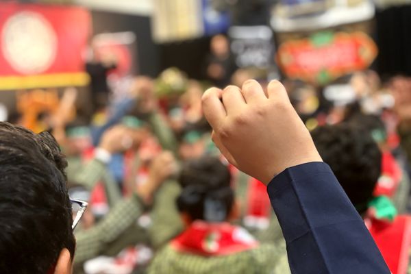 مراسم عزاداری نوگلان فاطمی با حضور طلایه‌داران علم 