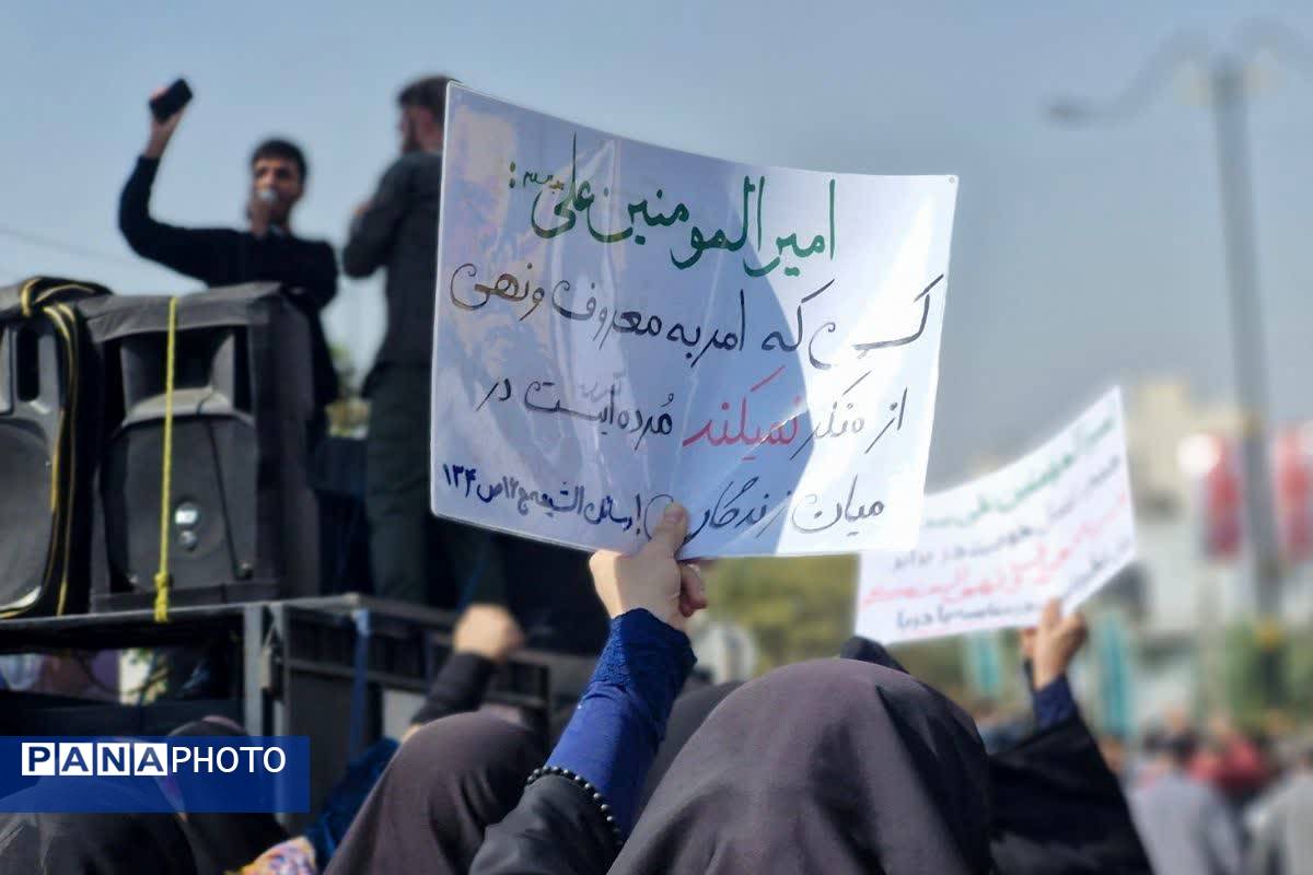 حضور پرشور مردم قرچک در راهپیمایی بشارت نصر