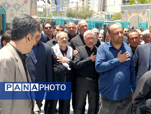 تشییع پیکر مطهر شهید سردار محمد کاظمی و تعدادی از شهدای جنگ تحمیلی در مشهد
