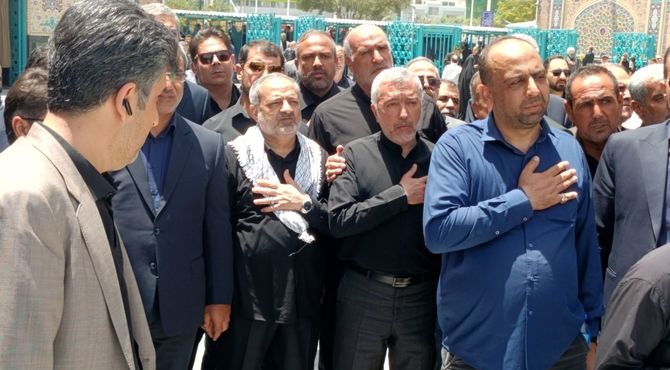 مراسم تشییع پیکر پاک شهید سردار محمد کاظمی و جمعی از شهدای خراسانی در مشهد 