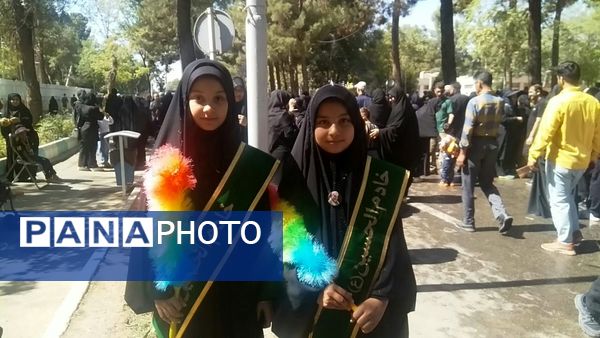 جاماندگان اربعین حسینی در  راهپیمایی حرم تا حرم نیشابور 