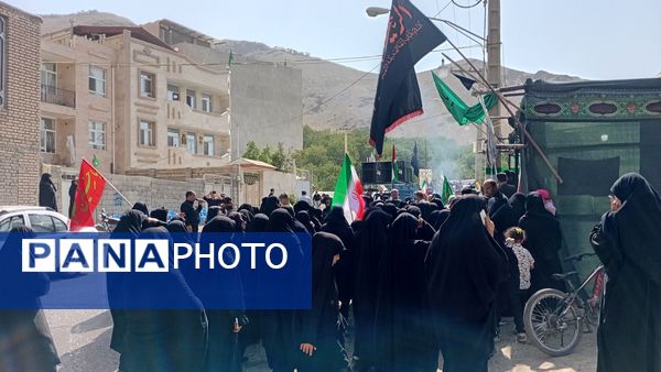حضور حماسی مردم روستای مارکده در همایش جاماندگان اربعین حسینی