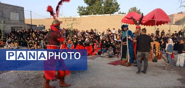 آیین تعزیه‌خوانی در عاشورای حسینی در روستای حسین آباد شیروان