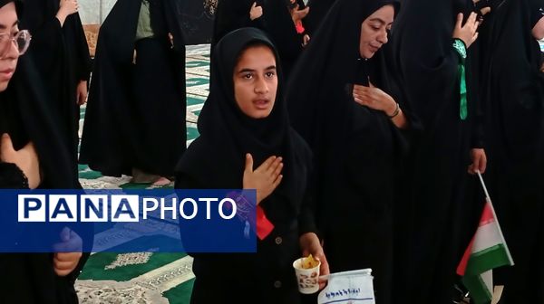 عزاداری دختران فاطمی شهر بن با محوریت حمایت از رهبری 