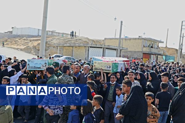 استقبال باشکوه مردم لنده از شهدای گمنام