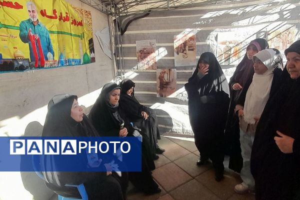 برگزاری غرفه و مواکب فرهنگی به‌مناسبت سالگرد حاج قاسم سلیمانی در صباشهر