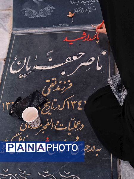دختران شاهد فاطمه‌زهرا(س) در گلزار شهدا، قبور مطهر را به رنگ عشق آراستند