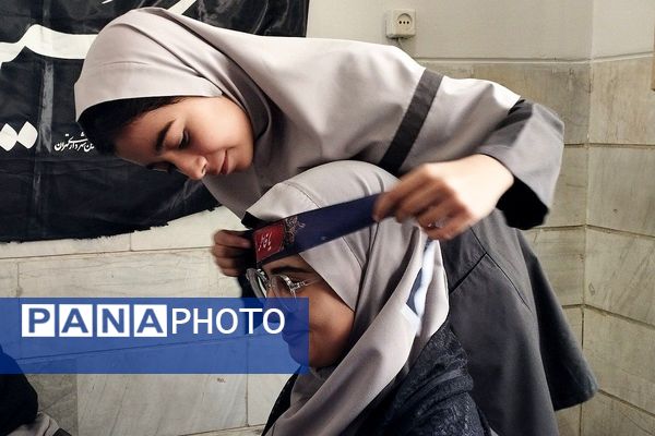 مراسم سوگواری ایام فاطمیه در دبستان موسی‌بن‌جعفر(ع) بهارستان‌دو