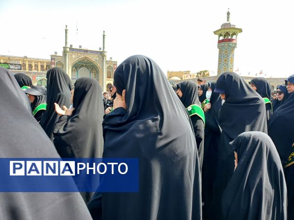 دسته عزاداری بانوان قم در سالروز شهادت امام رضا(ع)
